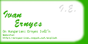 ivan ernyes business card